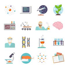 Science And Research Icon Flat N4