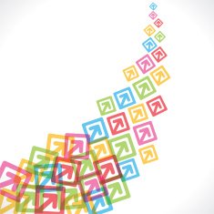 colorful arrow move up background
