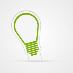 Light bulb vector sticker