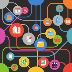 Abstract media scheme illustration