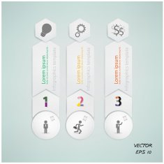 number options template Vector illustration