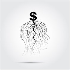 Tree of business shoot grow on human head symbol N3