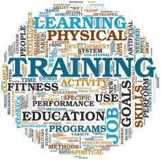 Training concept in tag cloud