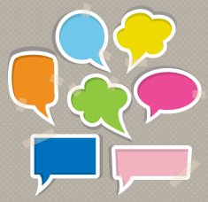 Set of Colorful Speech Bubbles N8