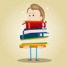 Busy Librarian Woman