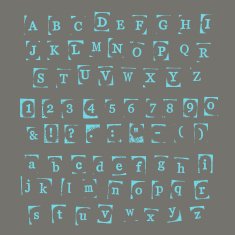 Set of rubber stamp characters in vector N2