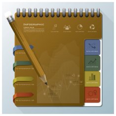 Organize Notebook Business Infographic Design Template N3