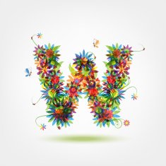 Floral letter for your design N23