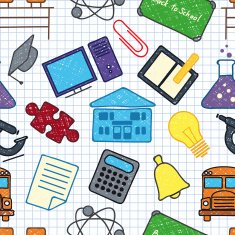 School seamless texture