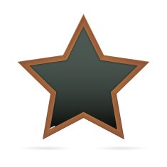 Blackboard in the shape of star