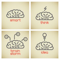 Brain logo set N2
