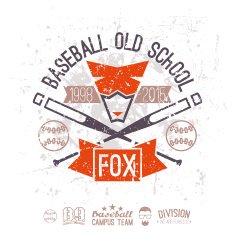 Emblem baseball old school