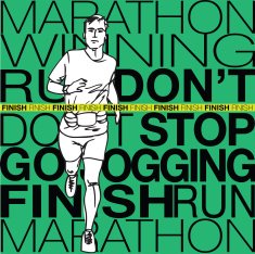 male runner sketch illustration N7