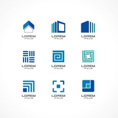Set of icon design elements Abstract logo ideas for business