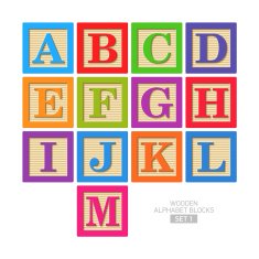 Wooden Alphabet Blocks N3