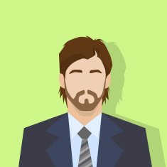 businessman profile icon male portrait flat N4