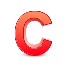3d red letter C N9