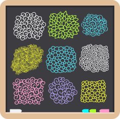 Blackboard With Abstract Doodles N2