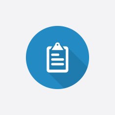 list Flat Blue Simple Icon with long shadow N5