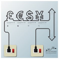 Money CurrencyElectric Line Business Infographic