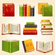 Book icons set N13