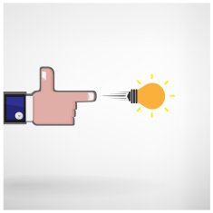businessman hand shooting creative light bulb concept