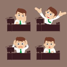 Businessman sitting on desk N2