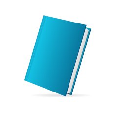 Vector book cover blue perspective