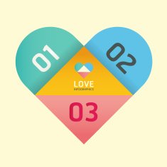 Modern Design abstract heart template