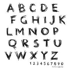 Scribble Typeface On White N2