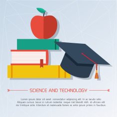 Flat infographic education background N5