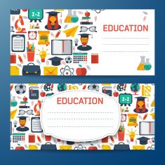 Flat education infographic background N28