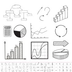 Business graphics Set Vector illustration