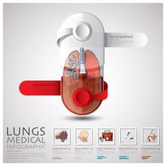 Pill Capsule Lungs Health And Medical Infographic