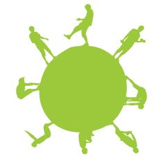 Vector silhouette of globe N3