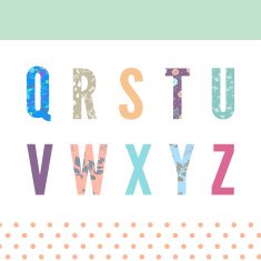 Floral alphabet N2