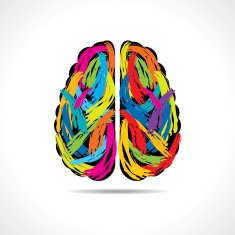 Creative Brain With Paint Strokes N2