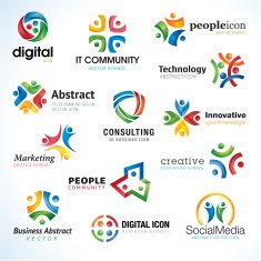 Set of abstract business icons N2