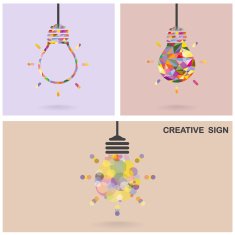 Creative light bulb Idea concept business idea abstract background