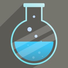 icon Science bottle long shadow
