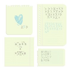 Set of rubber stamp characters in vector N3