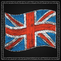 Hand drawn british flag N2