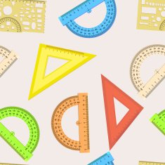 ruler and protractor line of the triangle