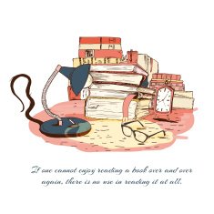 Books reading still life N2
