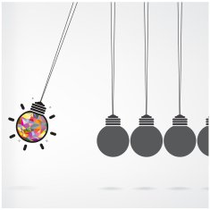 Newton's cradle concept on background