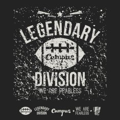 Legendary division rugby emblem and badges