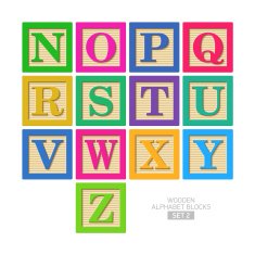 Wooden Alphabet Blocks N4