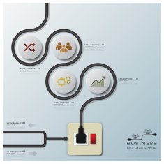 Electric Wire Line Business Infographic N3