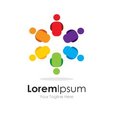 Great minds office meeting brainstorming concept elements icon logo N2