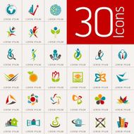 Logo element and Abstract web Icon set